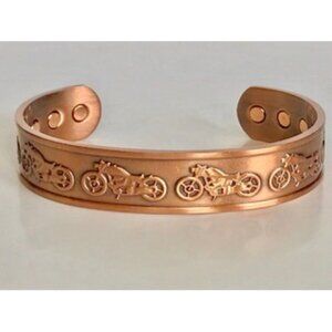 " Motorcycles" Solid Handmade Copper Cuff Bracelets
